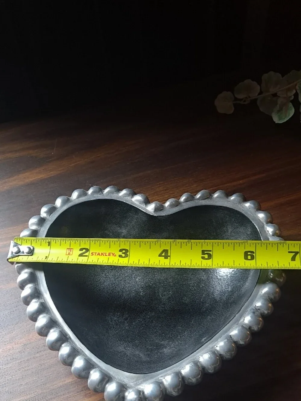Metal Heart Serving Bowl - Silver